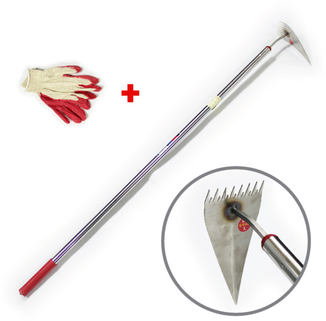 조선 뿌리호미 장대(호파 개량괭이 뿔 풀괭이 제초 풀뿌리 뽑는 빗호미), 1개