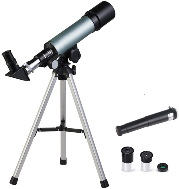 뷰콘 천체망원경 X90 입문 고배율 천문 우주 망원경 별 달 토성 목성 태양 관측+한글설명세 제공, 1세트, 90배율