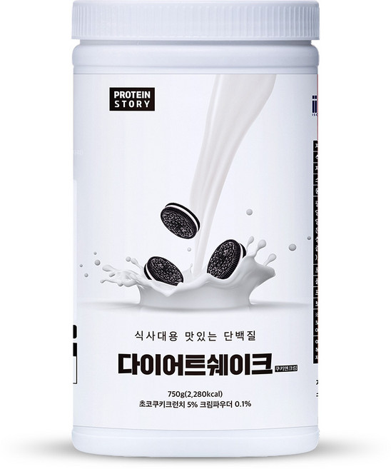 프로틴스토리 식사대용 맛있는 단백질 다이어트 쉐이크 쿠키앤크림, 750g, 1개