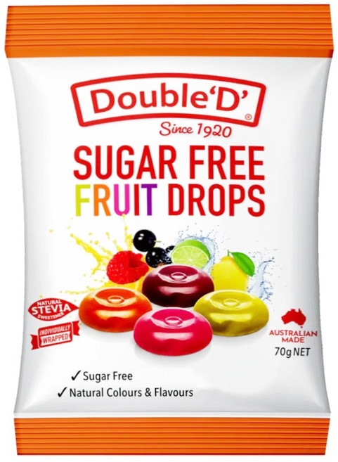 DoubleD 슈가프리 과일향 캔디, 70g, 1개