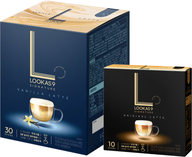 라떼스틱 커피믹스세트 루카스나인 바닐라라떼30T + 오리지널라떼10T, 1세트, 바닐라라떼30T+오리지널라떼10T