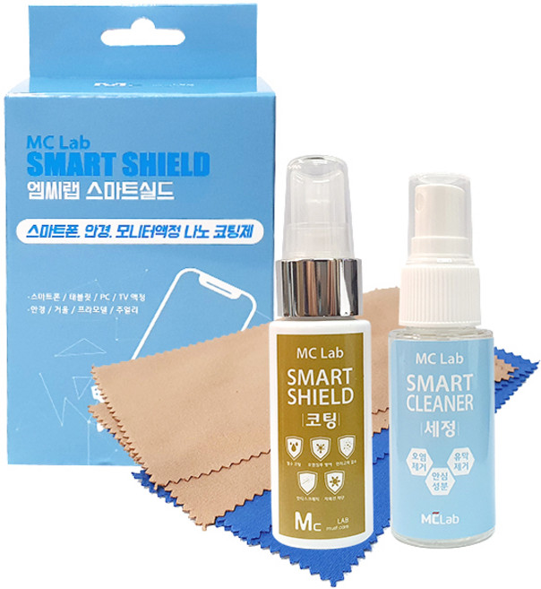 엠씨랩 스마트실드 코팅 세정제 세트 안경 유리 액정, 1개