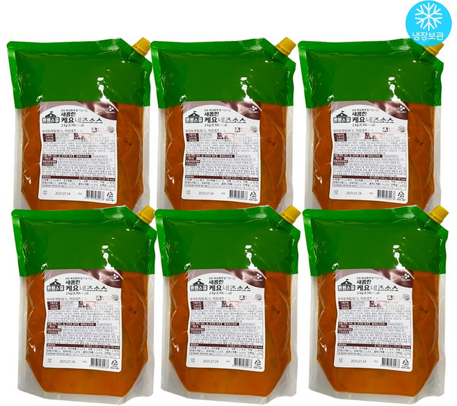 프레시웨이 새콤한 케요네즈소스 2kg x 6개 / 케요네즈드레싱 샐러드 소스, 12kg, 1개