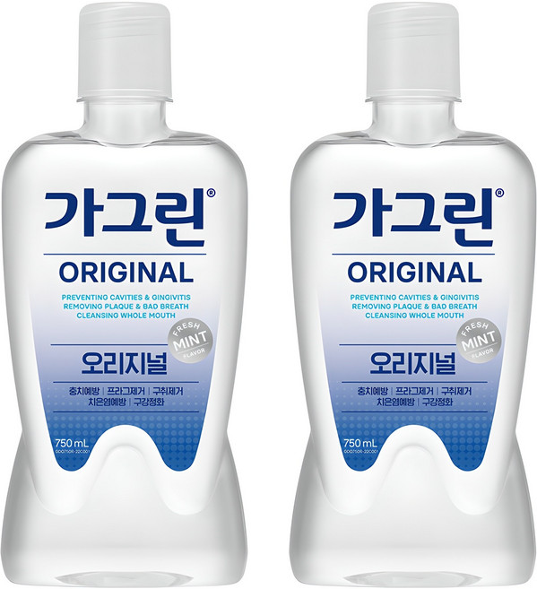 가그린 오리지널 구강청결제, 750ml, 2개