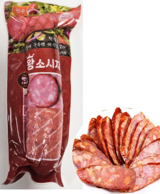 홍홍 중국식품 천수 한돈 왕소시지 소세지 국내생산 HACCP 중국소시지, 1개, 260g