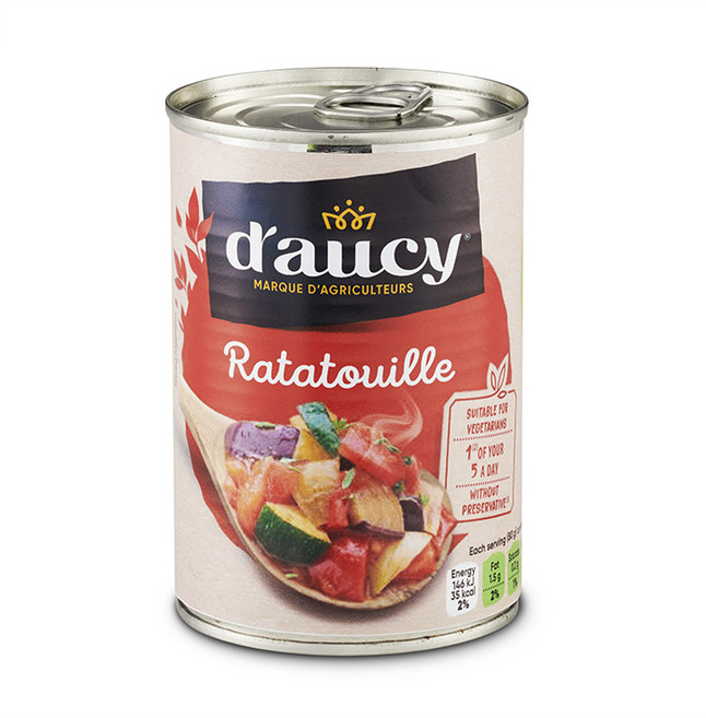 도씨 라따뚜이 프랑스 전통음식 캠핑음식 밀키트 저칼로리 다이어트 비상식량 전투식량 MRE 통조림 캔 375g 150Kcal, 1개