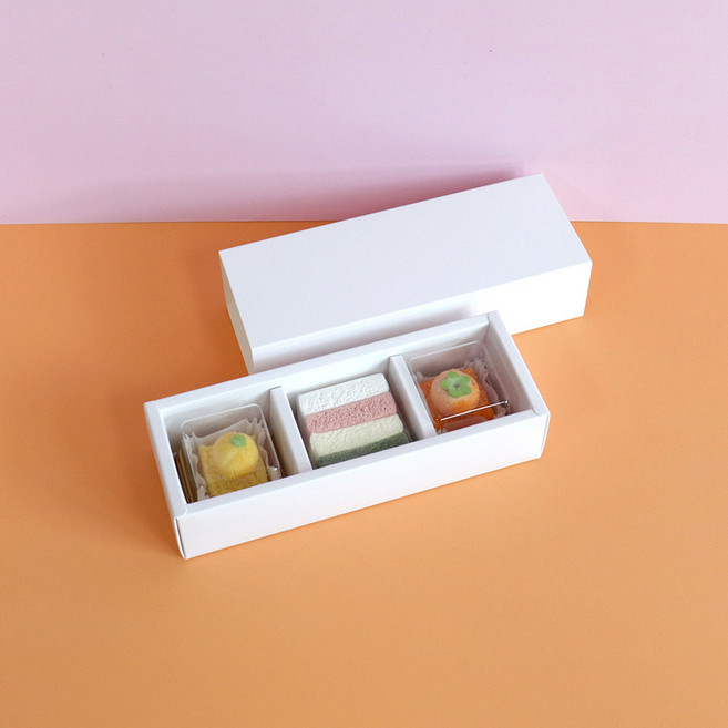 화과자 3구 포장 떡상자 슬리브 박스 10개, 1개