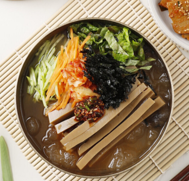 전통 도토리묵 400g+묵사발 육수 318g도토리묵밥묵무침, 4개, 718g
