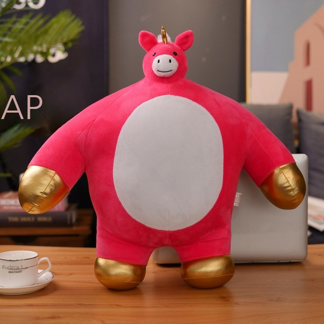 하루샵 소두 몸짱 인형 귀여운 곰인형 봉제인형 여친 생일선물 동물 대형 어깨깡패, 47CM (0.7kg), 유니콘