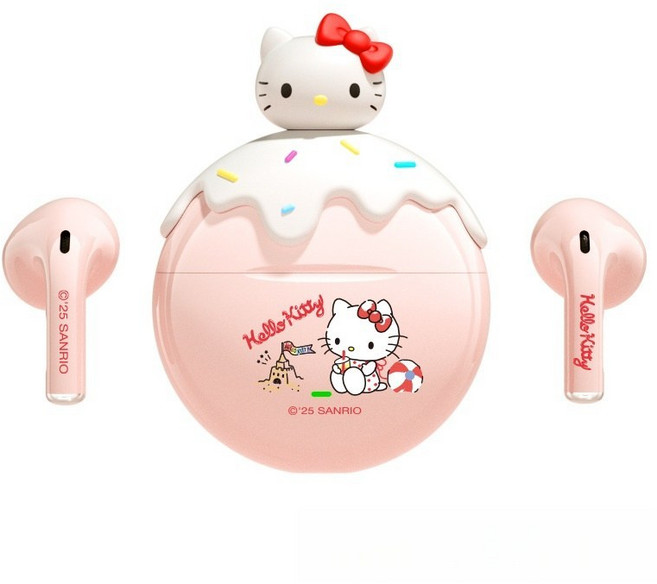 블루투스 이어폰 귀여운 만화 디자인 블루투스 5.3 버전, Hello Kitty, EJ-910