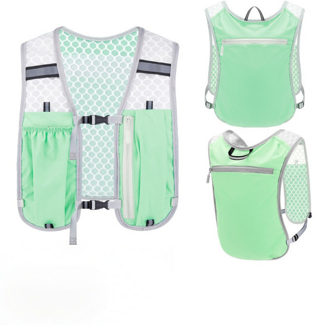 아웃도어 등산 베스트 조끼 스포츠 수납 백팩, 1개, 그린