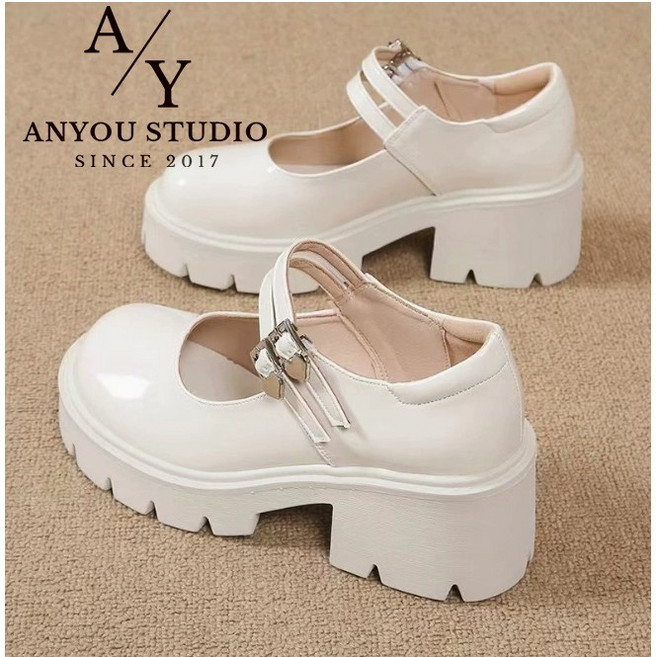 ANYOU 여성로퍼 고급가죽 소프트 컴포트 키높이구두