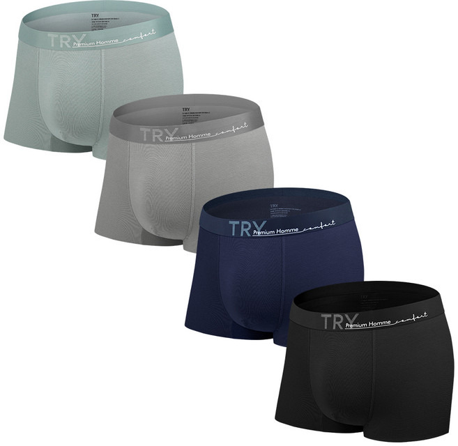 TRY 남성 프리미엄 퓨징 모달 드로즈 4매세트