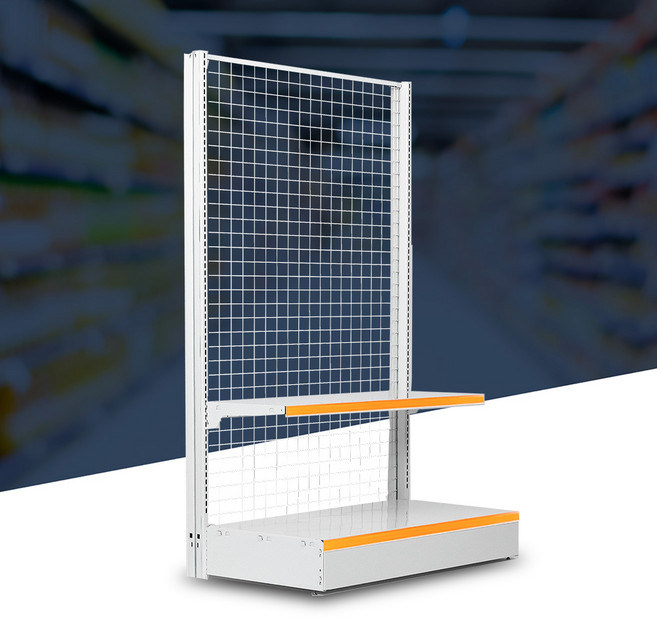 곤도라 진열대 편의점 슈퍼 마트진열대 약국 휴게실 과자 상품 진열대 2단, 900, 밑선반450/중선반330, 1600 중앙 독립형, 1개