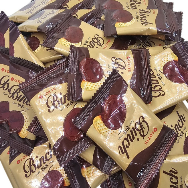 궁금한공작소 빈츠 유럽풍 초콜릿과자 대용량간식 개별포장 60개, 60세트