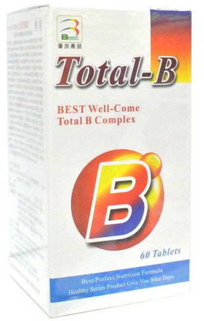 貝斯特 維而康錠 綜合維他命B群 鈣 美國製造, 1個
