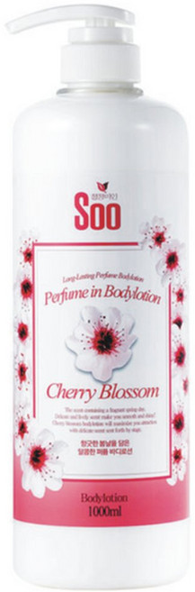 청정미인 수 퍼퓸 바디 로션 체리 블라썸 1000ml 2개, 1L