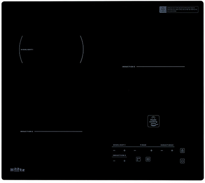 하츠 IH-365DTL 빌트인 전기 하이브리드 인덕션 하이라이트 3구 쿡탑