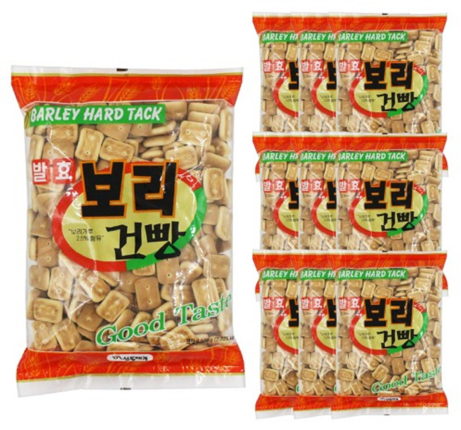 건빵 450g 1박스 10봉 신흥 발효 보리건빵 인간사료 추억의 맛, 10개