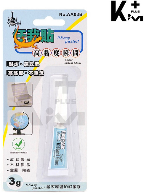 任我貼 高黏度瞬間膠 3g, 1個