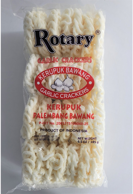 월드푸드 인도네시아 쿠루북 팔렘방바왕 갈릭크래커 ROTARY PALEMBANG BAWANG Indonesia food, 1개, 185g
