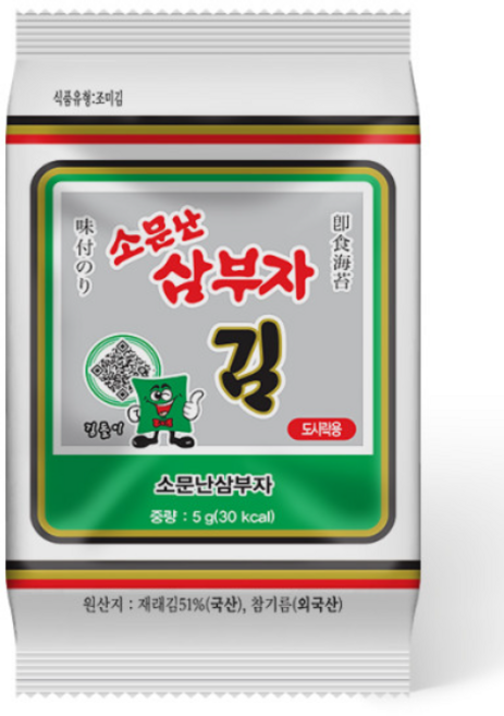 소문난삼부자 본사 재래 도시락김, 24개, 5g
