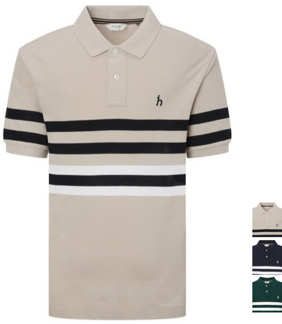 헤지스 맨 컬러 블럭 반팔 카라 티셔츠 95~115 size 남성 의류 카라티