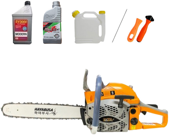 18인치 엔진톱 2행정 정품 체인톱 EZ스타트 H5600 II 일제 캬브레다 엔진오일 체인오일 포함, 1개
