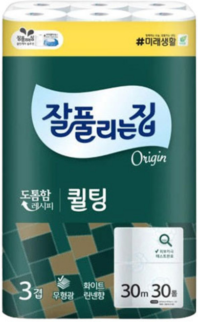 잘풀리는 집 퀄팅 롤화장지, 30m, 30개입, 1개