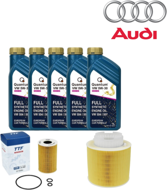 VW504 507 아우디 A6 C7 엔진오일 + TTF오일필터+에어필터 세트 12년-19년, 1개, A6 35 TDI (DDD)