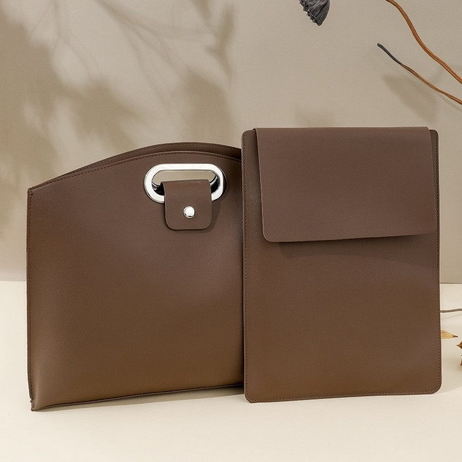 HERON 심플 비즈니스 고급감 대용량 노트북 가방+파우치 세트 출퇴근용