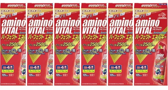 아미노바이탈 아미노샷 퍼펙트 에너지젤 2500mg 4개입 6박스 총 24개, 45g - 쿠팡