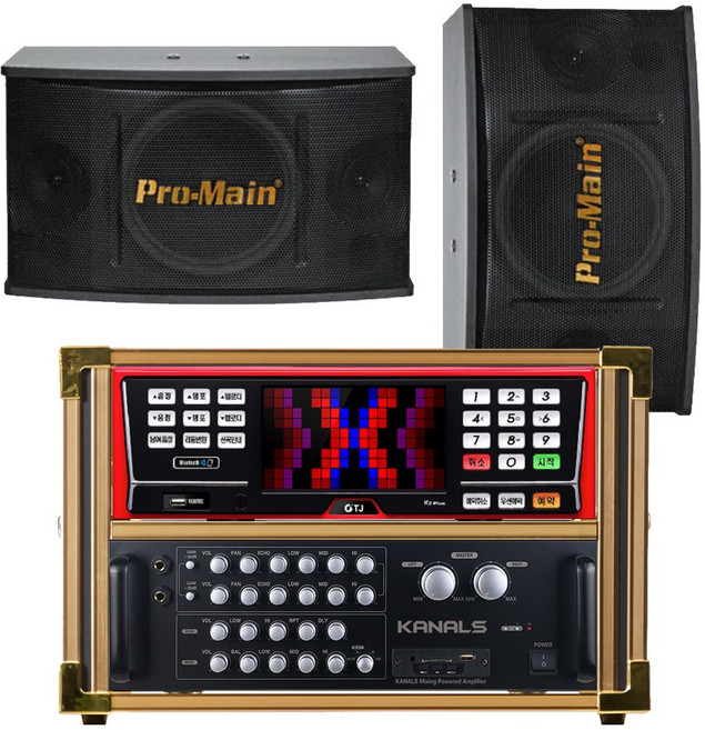 TJ미디어 K2 최신형 가정용 이동식 고정식반주기 노래방기기풀셋트 400W 악보표출 노래교실 녹음기능 최신곡 6만여곡, K2고정식SET