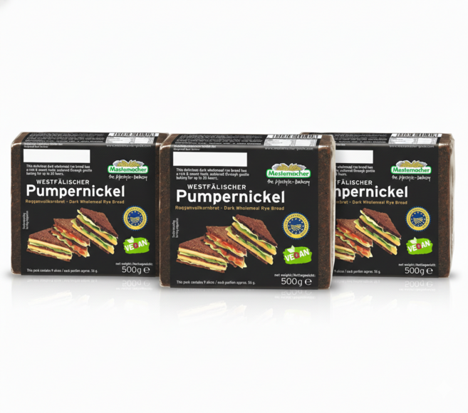 메스테마허 피트니스 펌퍼니켈 브레드(통호밀 60%), 500g, 3개