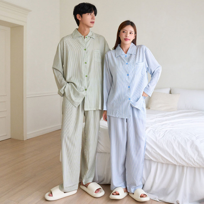 글램공감 위켄드 투피스 남녀공용 커플 홈웨어 잠옷 파자마 4colors