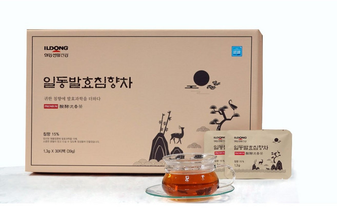 [일동침향차]침향차 침향15% 함량 일동 발효 침향원 침향원효능 원물침향단, 30개, 1개입, 1.3g