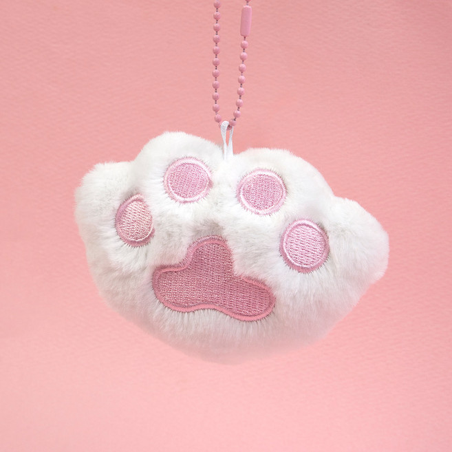 키링 열쇠고리 인형, 2개, 5.냥발바닥