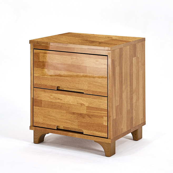 우디무드 플랫 UV도장 템바 470 2단 협탁 쇼파 침대 옆 수납장 서랍장 선반, 엘다, 1개