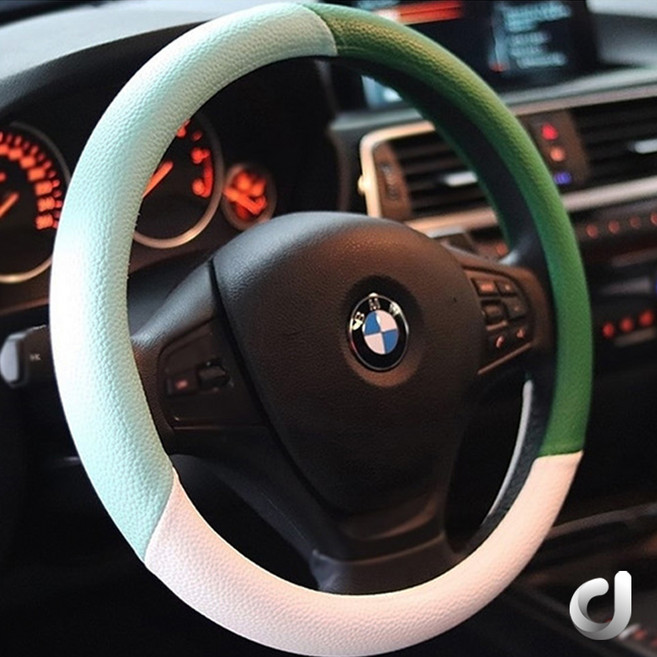 프리미엄 가죽 그라데이션 자동차 핸들커버 핸드메이드, 01.힐링 (그라데이션)
