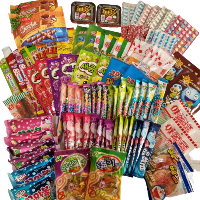 랜덤박스 세트 3 (스낵 쫀드기 사탕) 추억의 옛날과자, 4kg