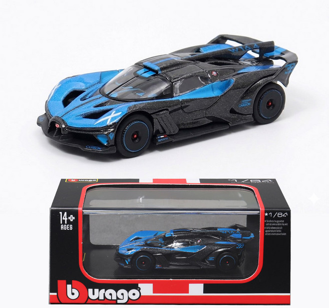 브라고 1:64 미니카, 부가티 볼리드 블루, 1개