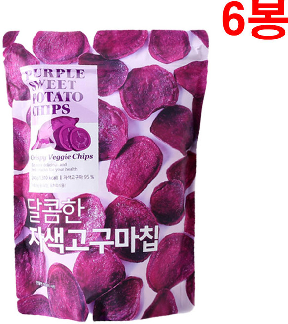 자색고구마칩, 240g, 6개