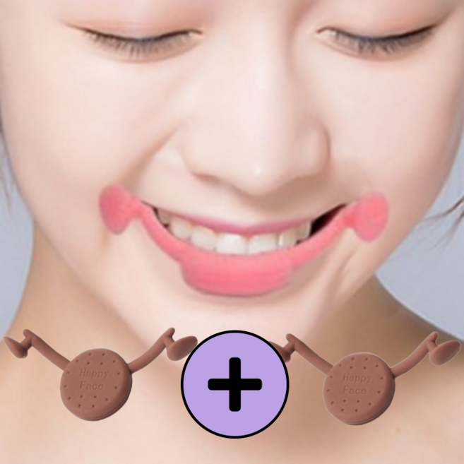 SL 처진 입꼬리 올리기 기구 1+1, 1세트, 스마일 브라운