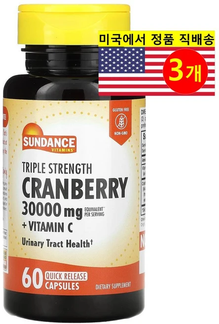 ProHealth Longevity 3배 강도 크랜베리 추출 10000mg Triple Strength Cranberry, 60정, 3개 - 쿠팡