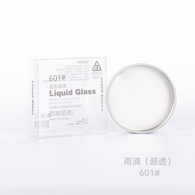 肥婆奶奶 液態玻璃史萊姆：魔法水晶泥，老頭起泡膠，解壓玩具，生日交換禮物首選，上課無聊時光的最佳夥伴, 雨滴, 1個