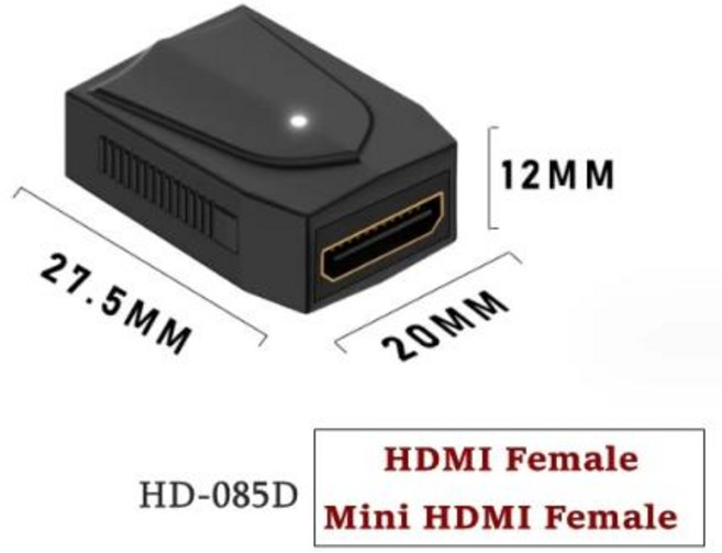 U자형 미니 HDMI 젠더 어댑터 180 마이크로 HDMI 수-HDMI 암 앵글 L 컨버터 HD 2.1V 익스텐션 4K 8K 60Hz 360 도, HD-085D_1PCS Adapter, 13.HD-085D - 1PCS 8K HDMI Adap, 1개