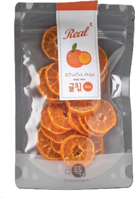 디톡톡 제주도 건조 감귤칩 귤말랭이, 1개, 귤칩30g