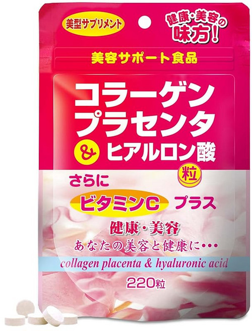 유키 제약 SP 콜라겐 플라센타 히알루론산 알갱이 약 27일분 220 알갱이 사프리 콘드로이틴 비타민 C, 1개, 220정