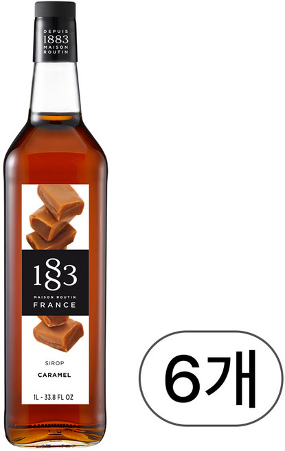1883 카라멜시럽 1000ml 1박스 6개, 1L