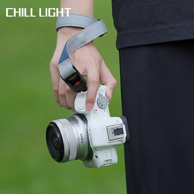 CHILL LIGHT 숄더 감압 스트랩 퀵 릴리즈 퀵 장착 플레이트 소니 캐논 후지 니콘 등 다양한 카메라 호환 크로스 스트랩 손목 밴드, 1개, 은색 손목 밴드